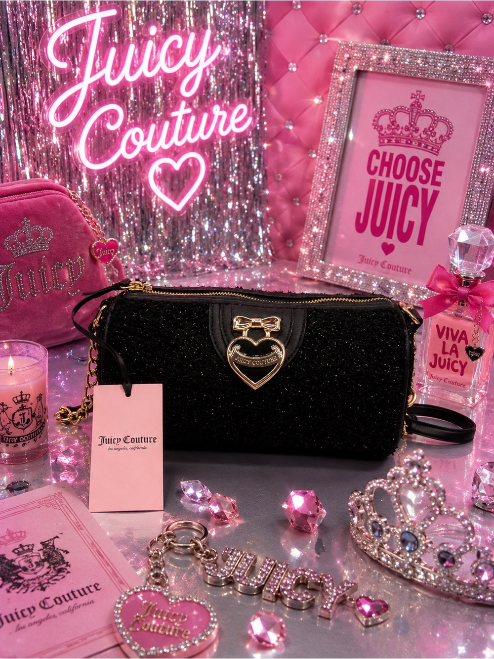 Juicy couture precious moments roll bag purse